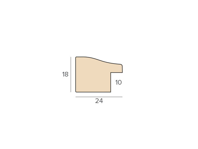 24mm 'Hampton' Pebble Frame Moulding